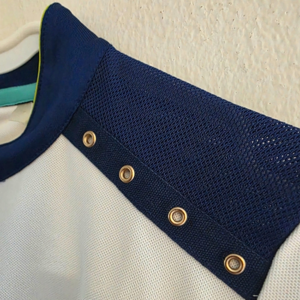 Women's EP New‎ York White and Blue Polo Shirt Sz. Medium - Picture 4 of 7